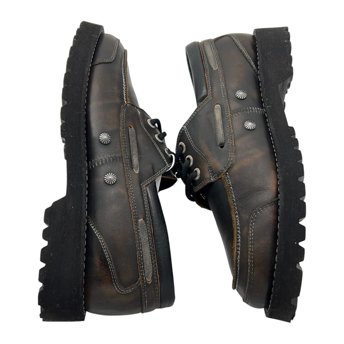 255 로맨틱무브 x 옷장집합소 디트로이드 보트 슈즈 컷오프 블랙 상품이미지2