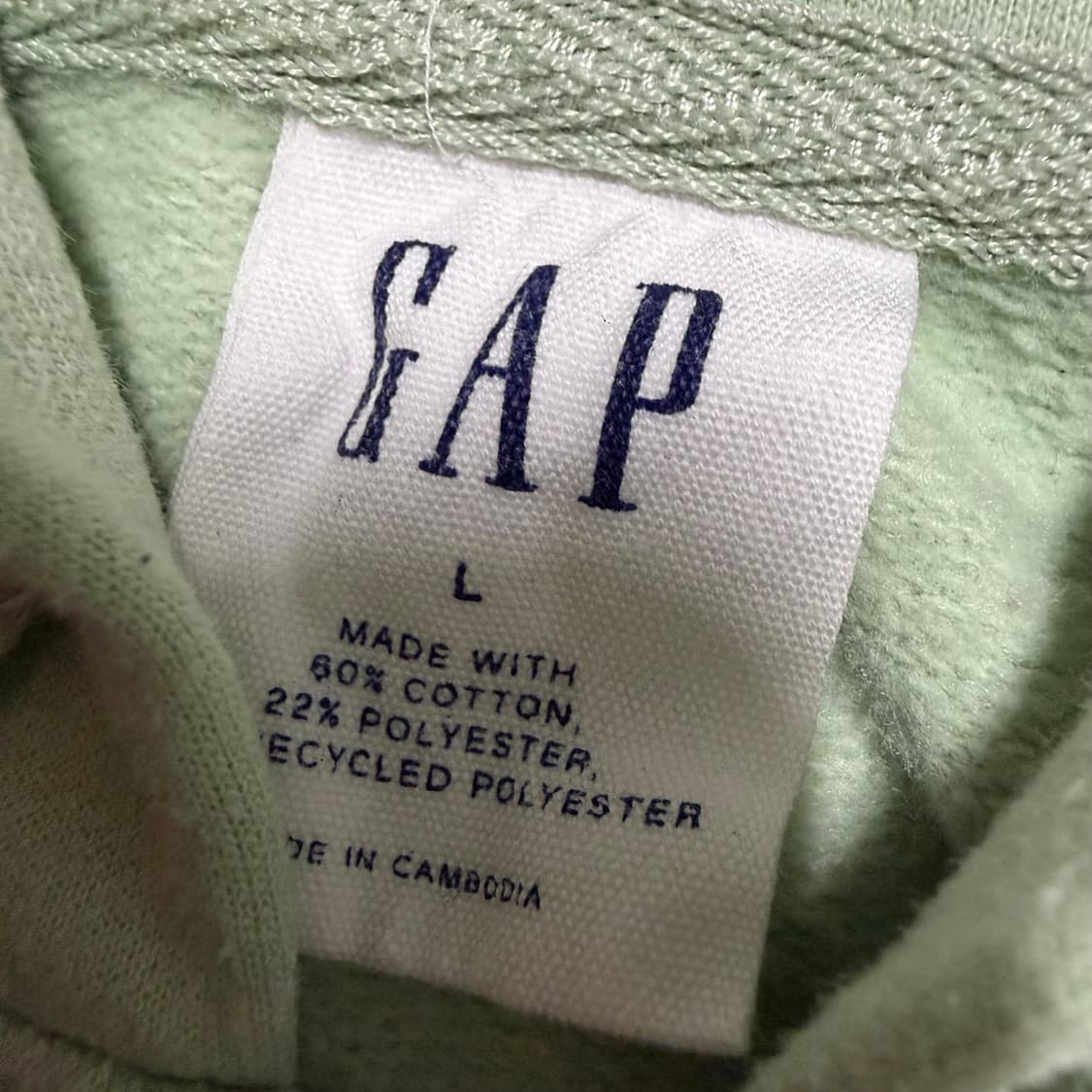 갭 연두색 후드집업 L 상품이미지3