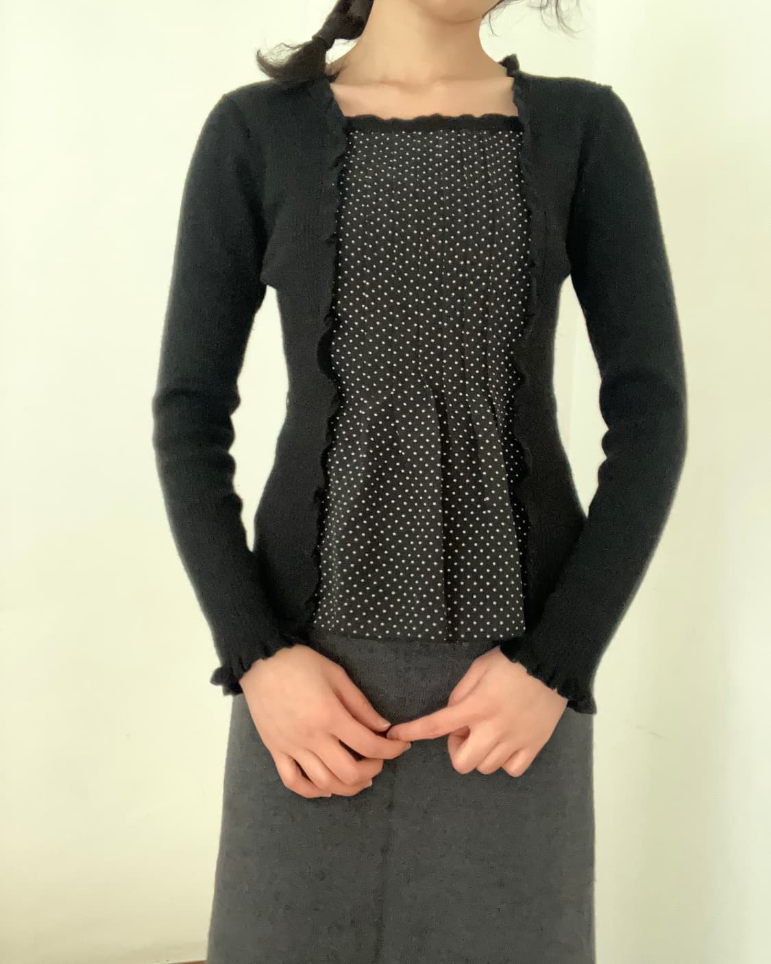 도트 니트 탑 상품이미지4