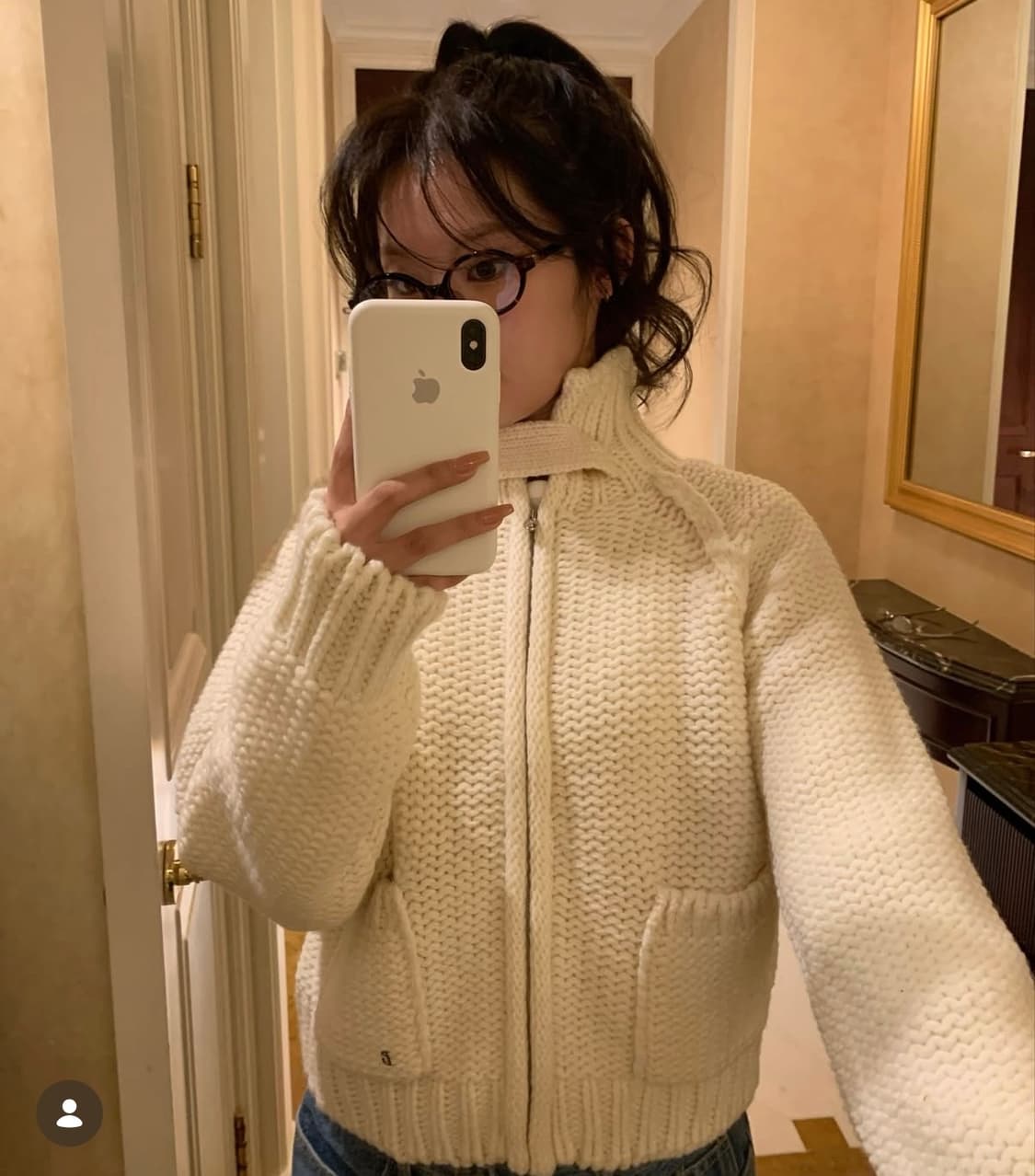 더바넷 soap 솝 니트 집업 아이보리 상품이미지2