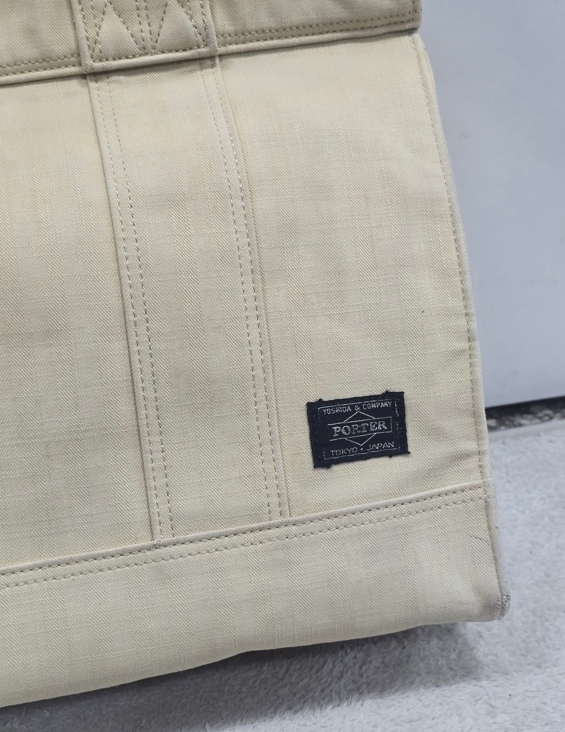 요시다포터 캔버스 베이지 토트백  상품이미지2