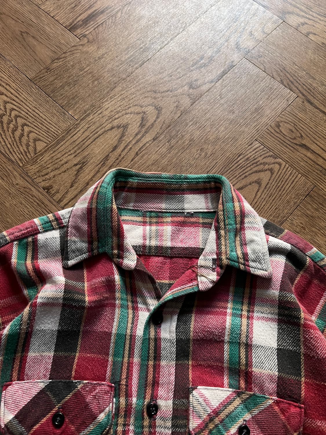 [M]90's USA 빈티지 플란넬 체크셔츠 상품이미지2