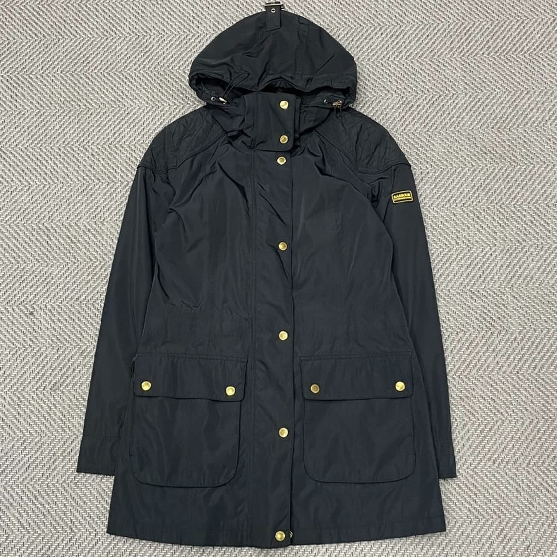 바버 로고 패치 후드 자켓 v0467 상품이미지1