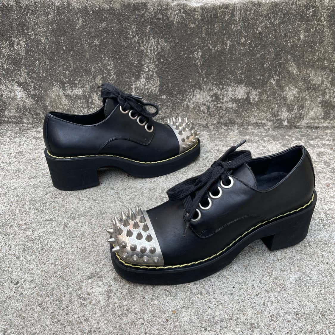 [36] MIU MIU Stud toe derby shoes 상품이미지5