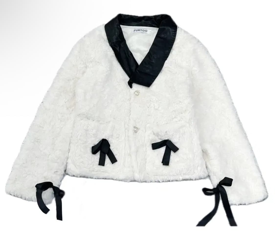 🖤슈슈룬 쇼콜라깔 지뢰계 코디세트🖤 히메갸루 러블리 공겜여주 퍼자켓 상품이미지3