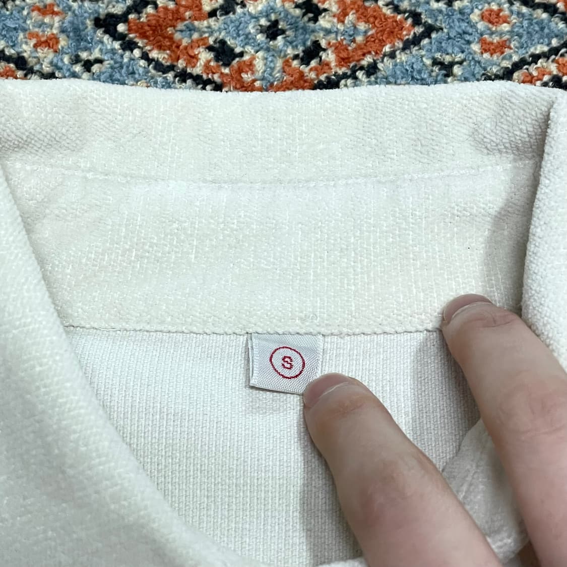 일본 유니클로 아이보리 웨스턴 셔츠 여성S 상품이미지3