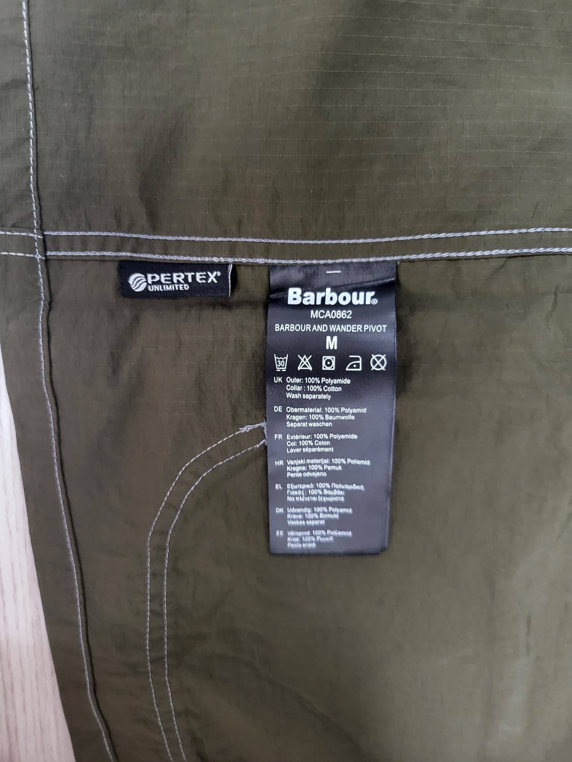 앤드원더 바버 피버 자켓 올리브 Barbour and wander 상품이미지5
