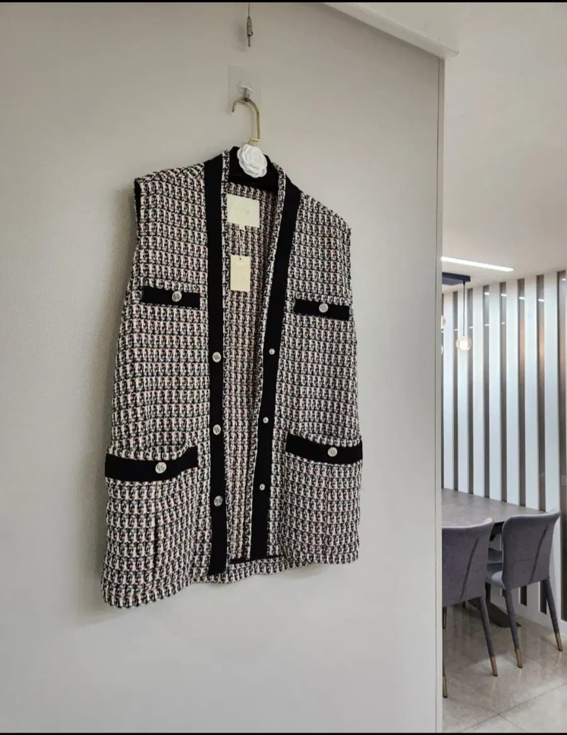 [새상품]maje 마쥬 루렉스 트위드 베스트 55사이즈 상품이미지5