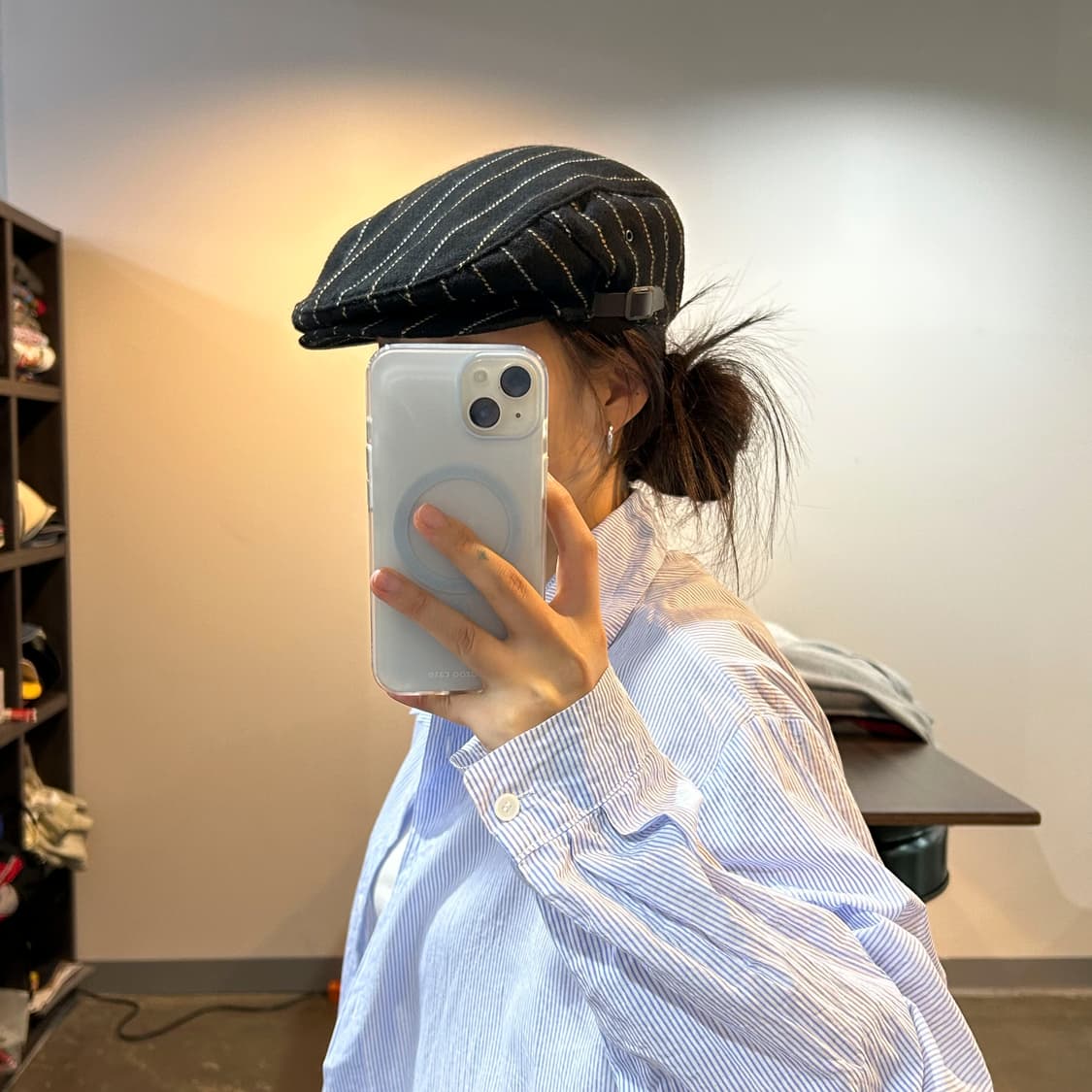 블랙 스트라이프 헌팅캡 상품이미지7