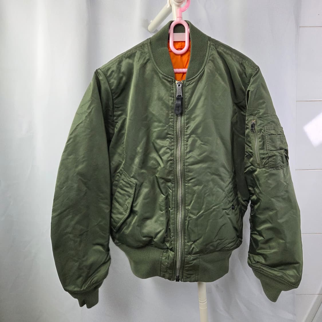 가슴둘레 118 / 알파인더스트리 A급 MA-1 항공점퍼 리버시블 양면 상품이미지1