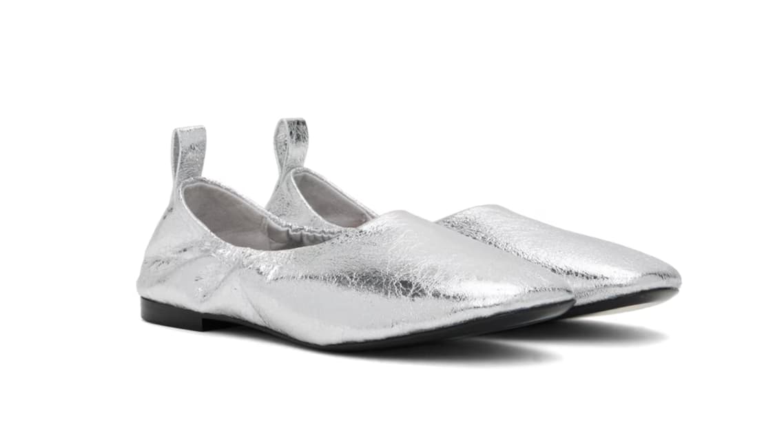 사이먼 밀러 실버 메탈릭 발레리나 플랫 상품이미지1