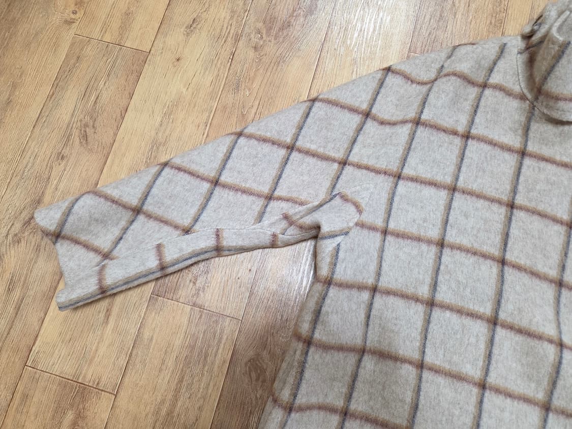 JJ지고트 JJ-RO 투웨이 카라 캐시울 체크코트 프리사이즈 상품이미지7