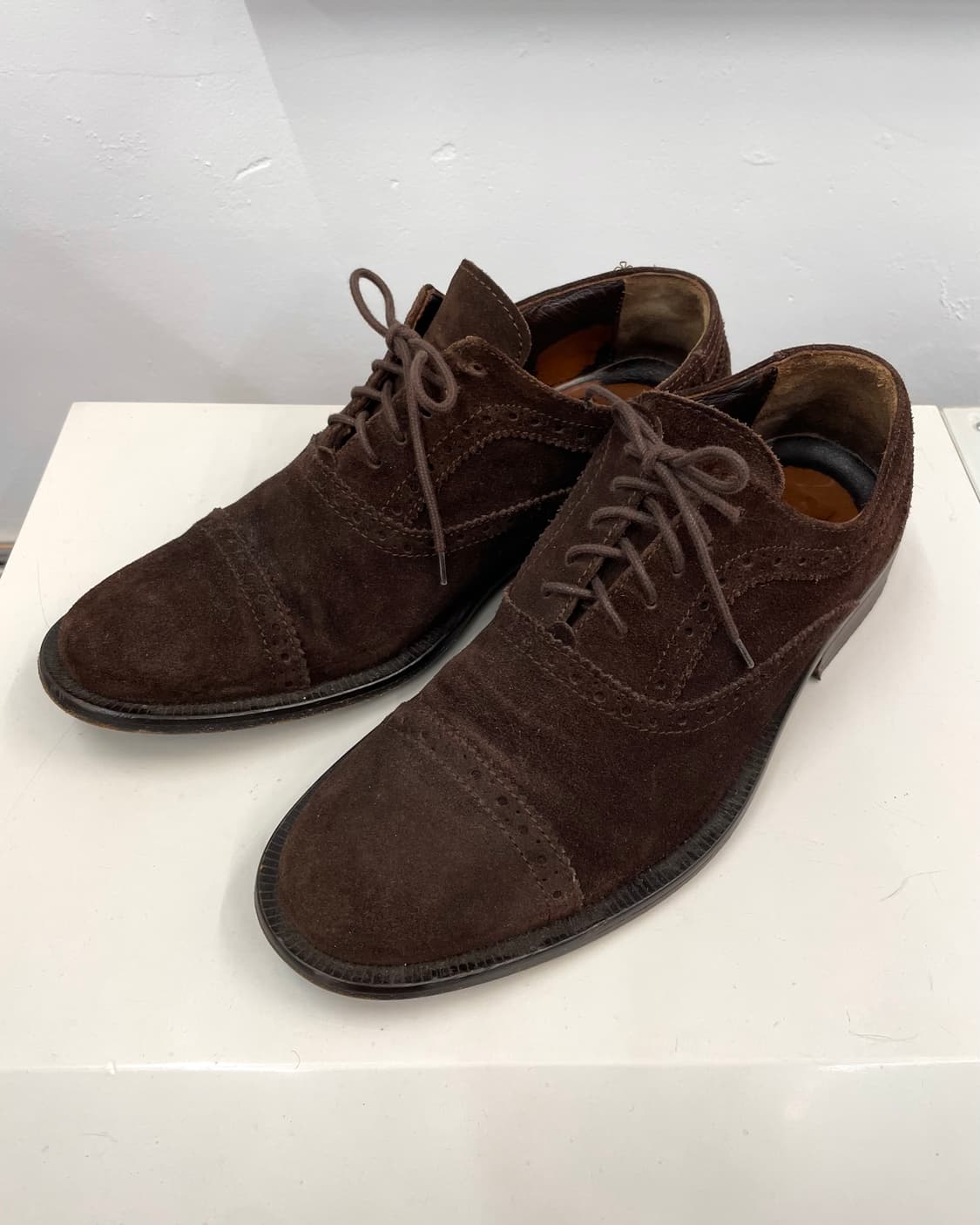 [250] 지안프랑코페레 브라운 스웨이드 구두 상품이미지3