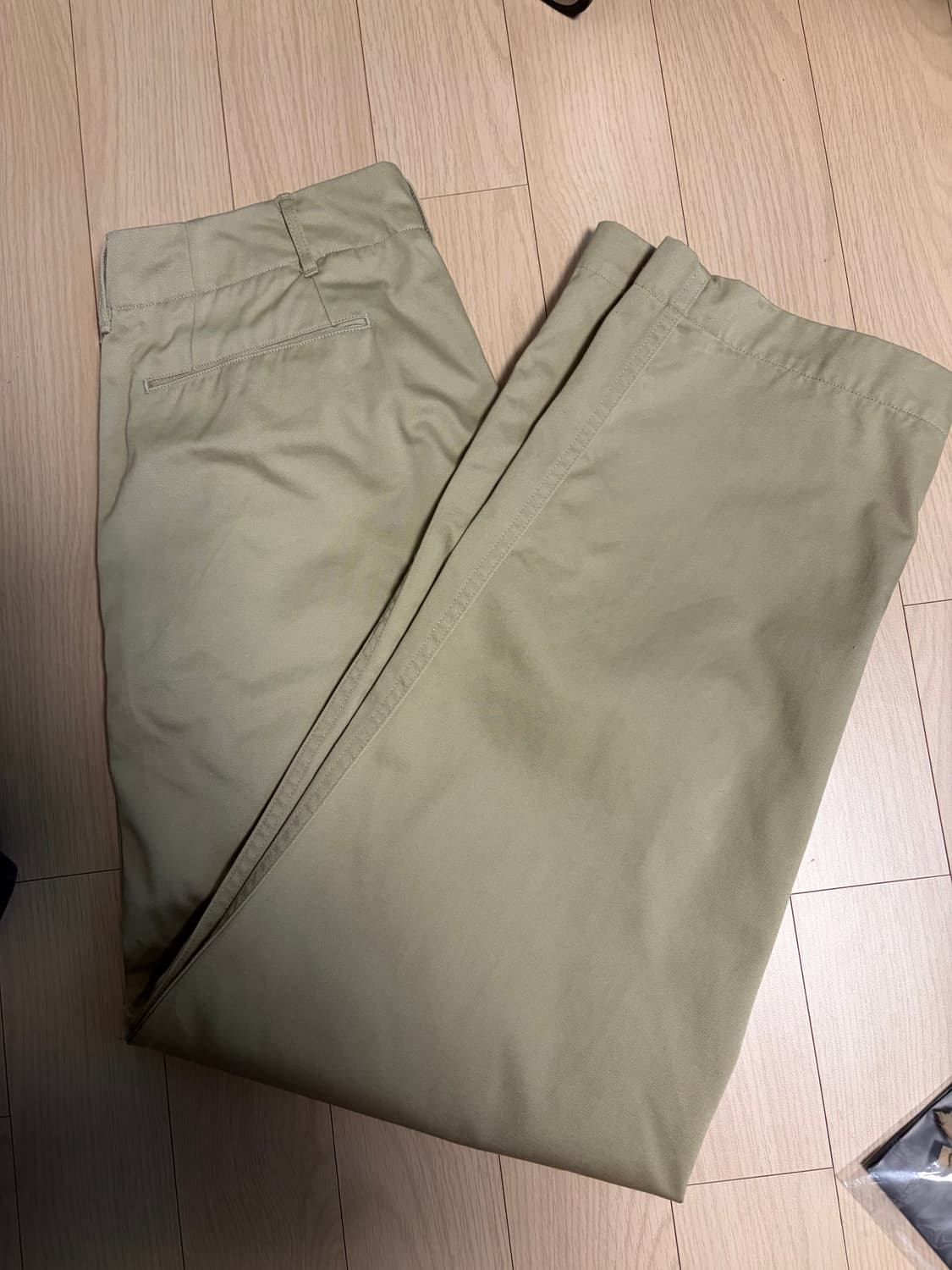 [34] 나나미카 와이드 치노 카키 상품이미지1