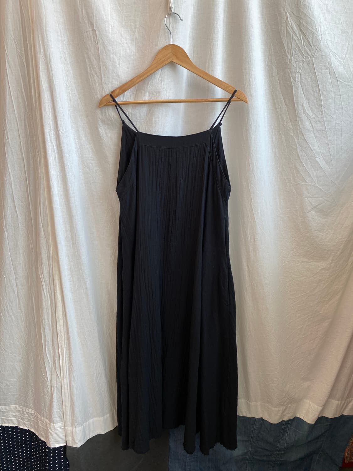 코튼 블랙 롱원피스(F) 상품이미지3