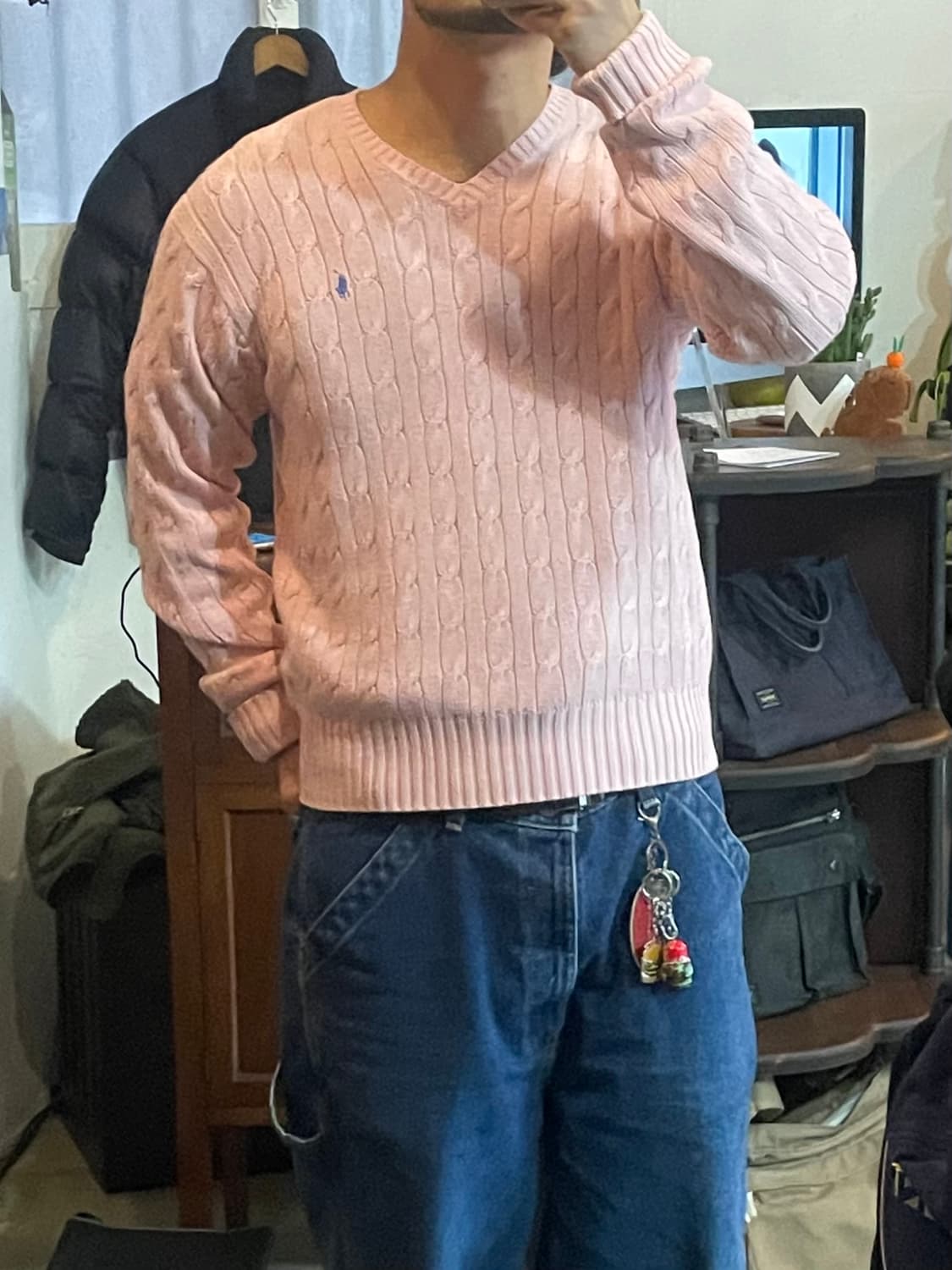 폴로 핑크 니트 80 상품이미지1