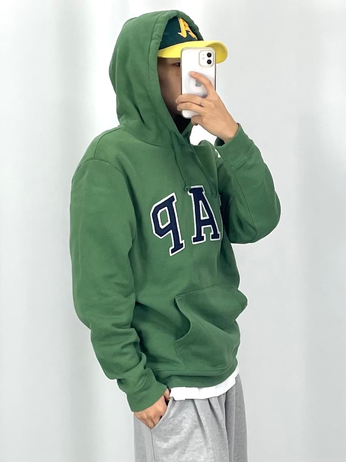 루키CK9737: 갭 그린 후드티셔츠  상품이미지3