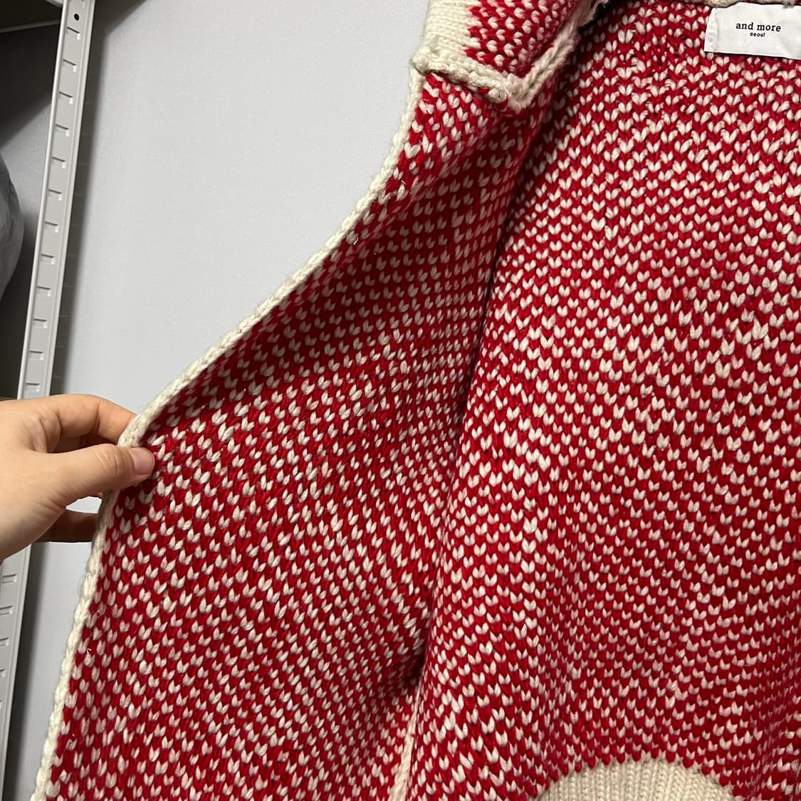 앤드모어 노르딕 패턴 니트 가디건 자켓  상품이미지3