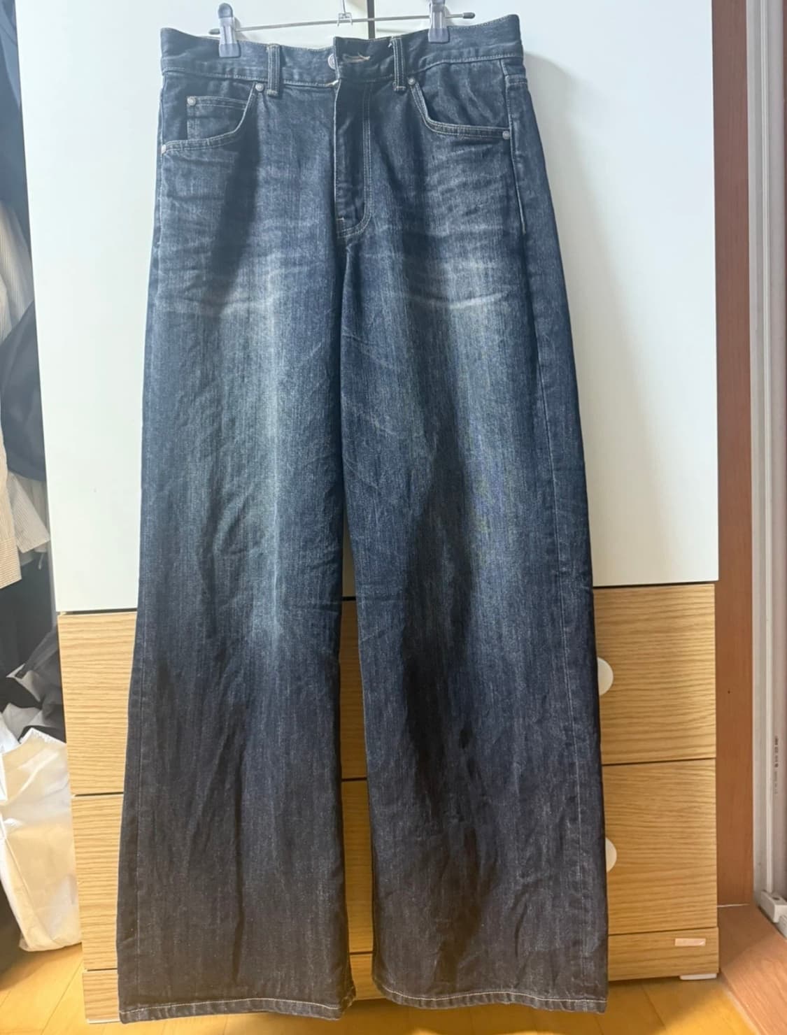 엘무드 셋업 버번트러커 자켓+빅보이 와이드데님 46사이즈 상품이미지4