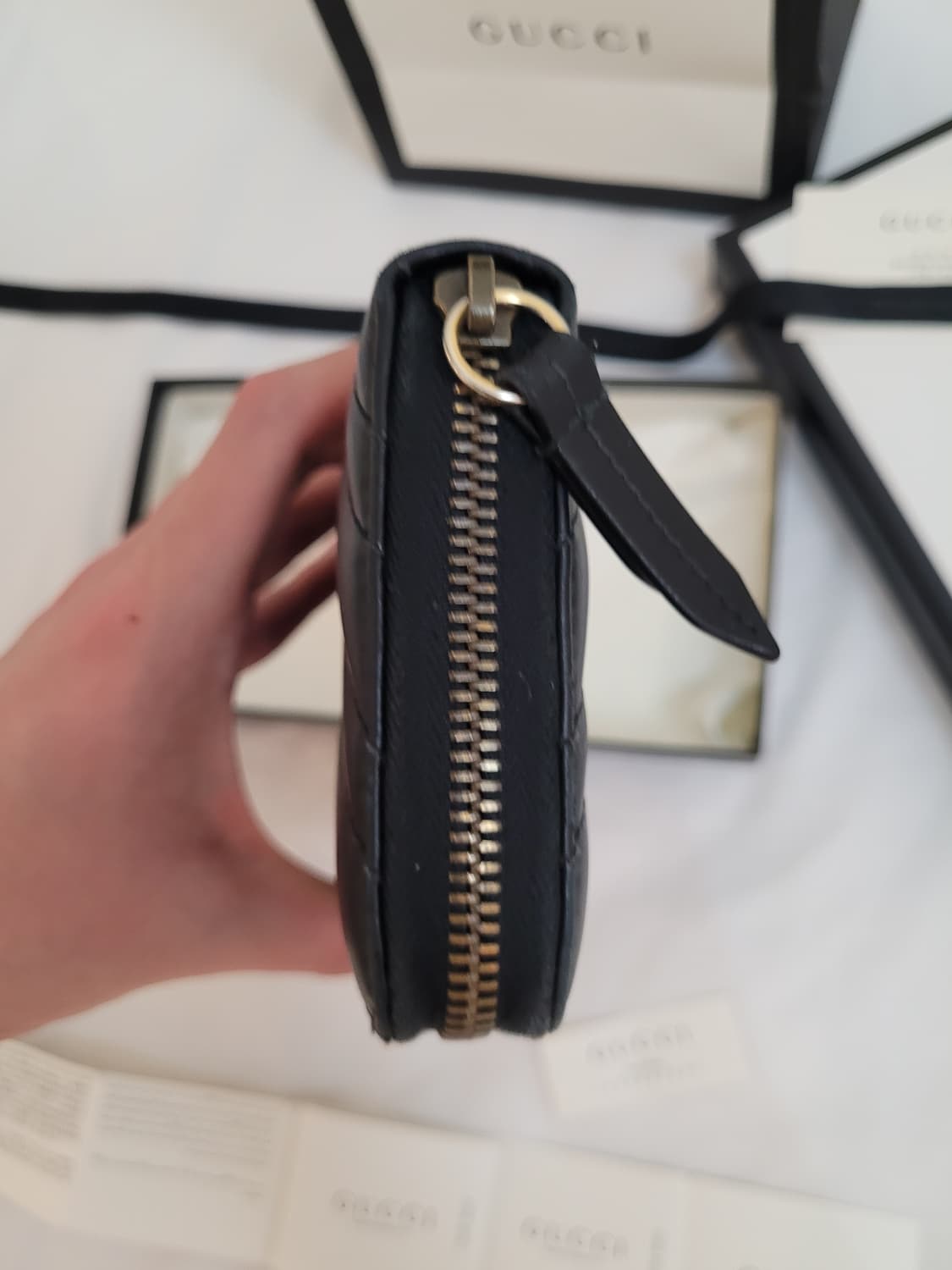 (새상품급) 구찌 GG 마몬트 마틀라세 지퍼 장지갑 상품이미지9