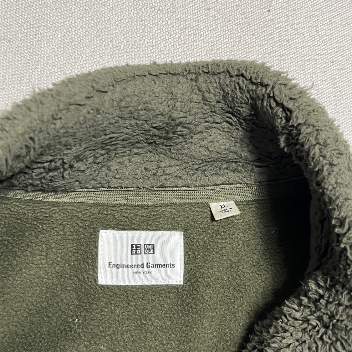 XL 유니클로 X 엔지니어드 가먼츠 카키 플리스 상품이미지4