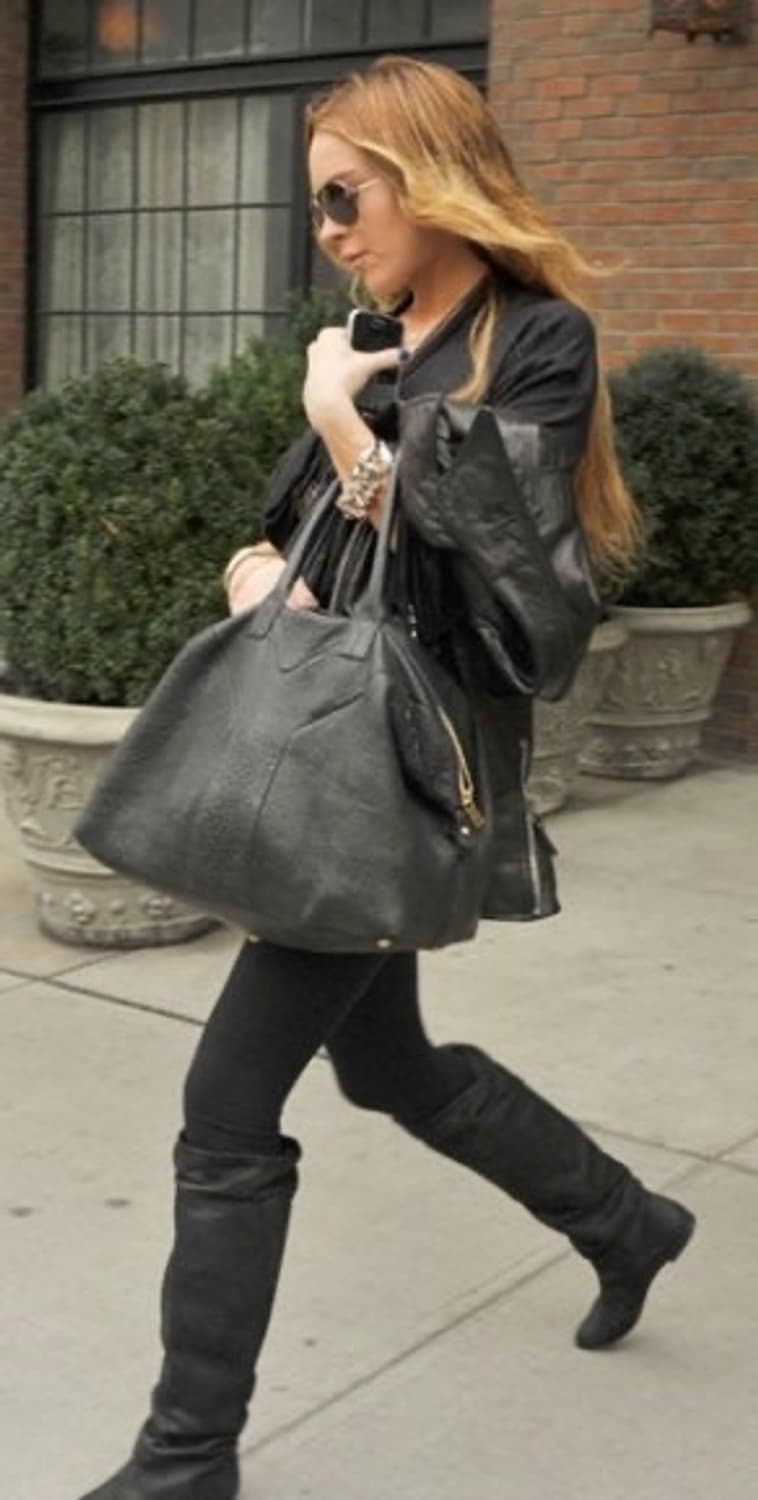 생로랑 이지백 라지 페블레더 블랙 고트스킨 상품이미지9