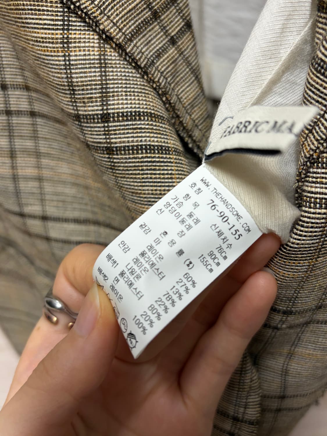 마인 린넨 여름 체크 자켓 상품이미지4