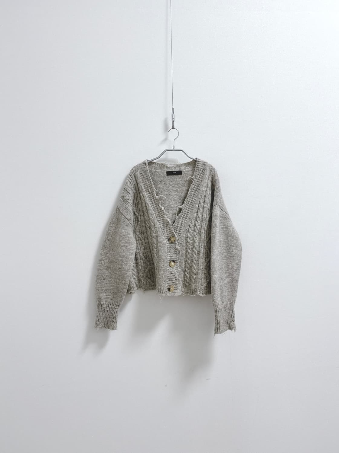 비이커 디스트로이드 루즈핏 울 가디건 상품이미지2