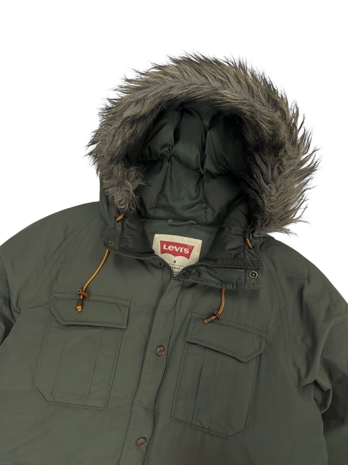 리바이스 덕다운 패딩 카키 (M) 상품이미지3