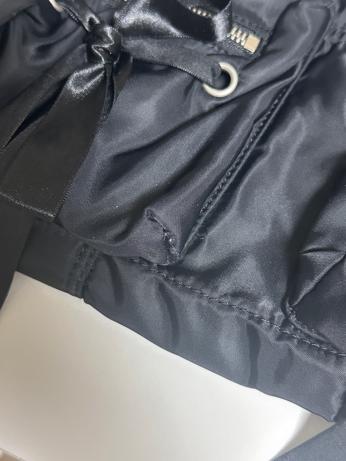 낫노잉 더블 리본 카고 더플백 블랙  상품이미지7