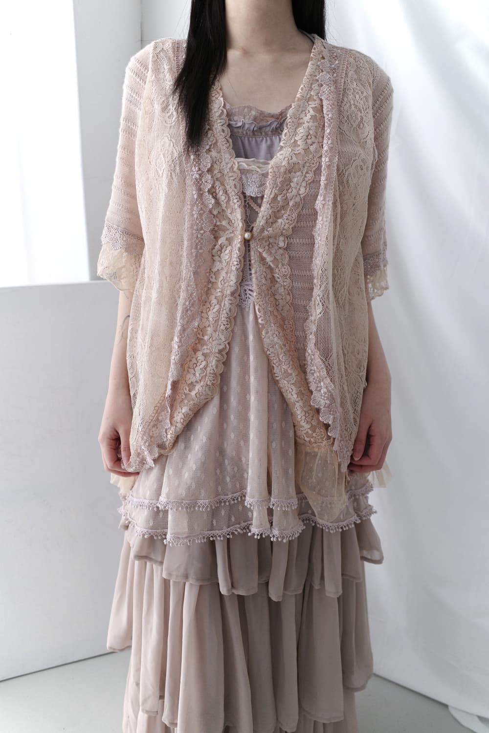 axes femme) lace half cardigun  상품이미지6