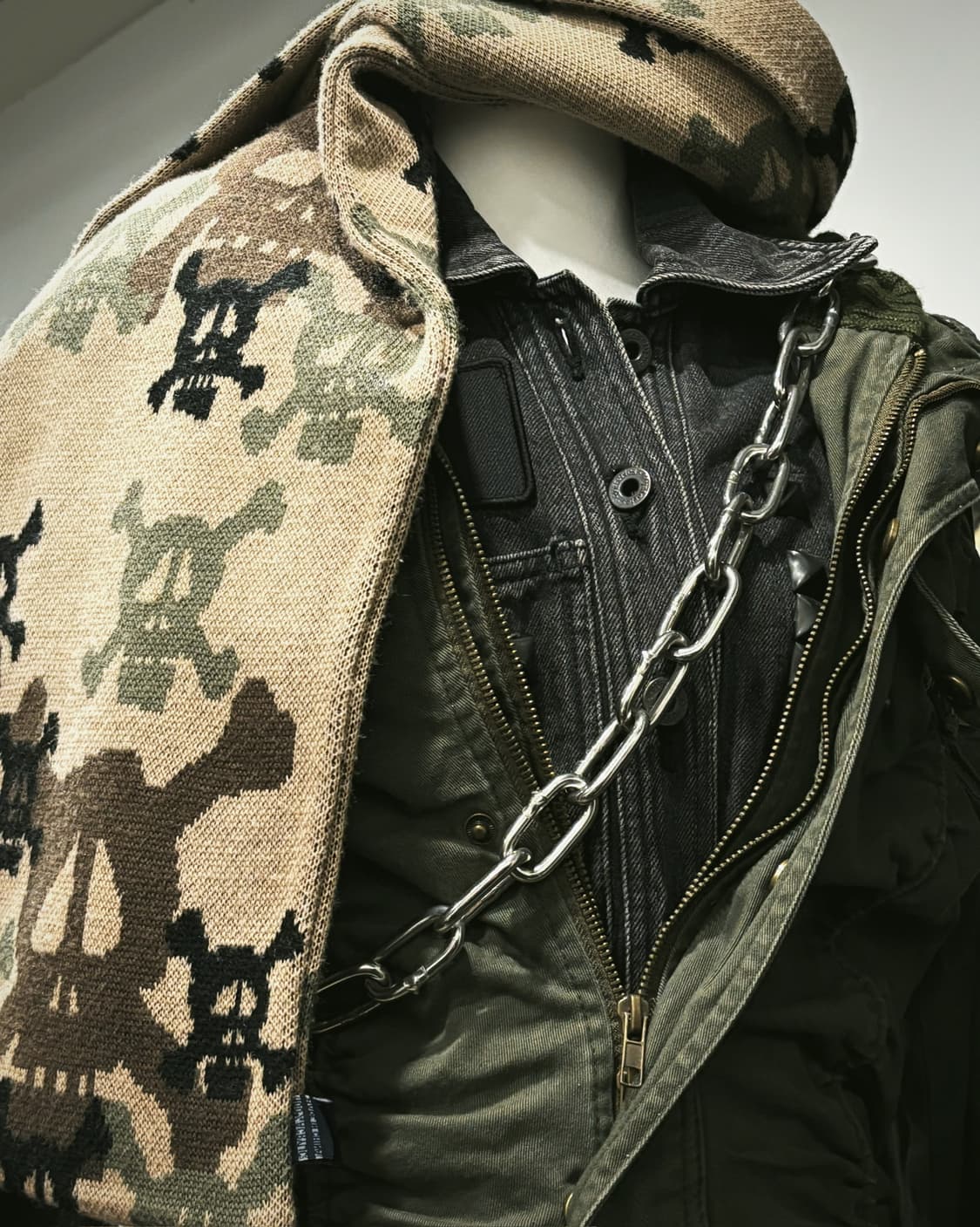 스투시 카모플라쥬 스컬 패턴 머플러 상품이미지4