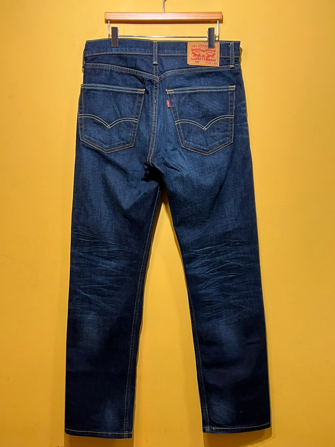 [31x32] 리바이스 505 레귤러 핏 다크 인디고 워시드 데님 상품이미지6