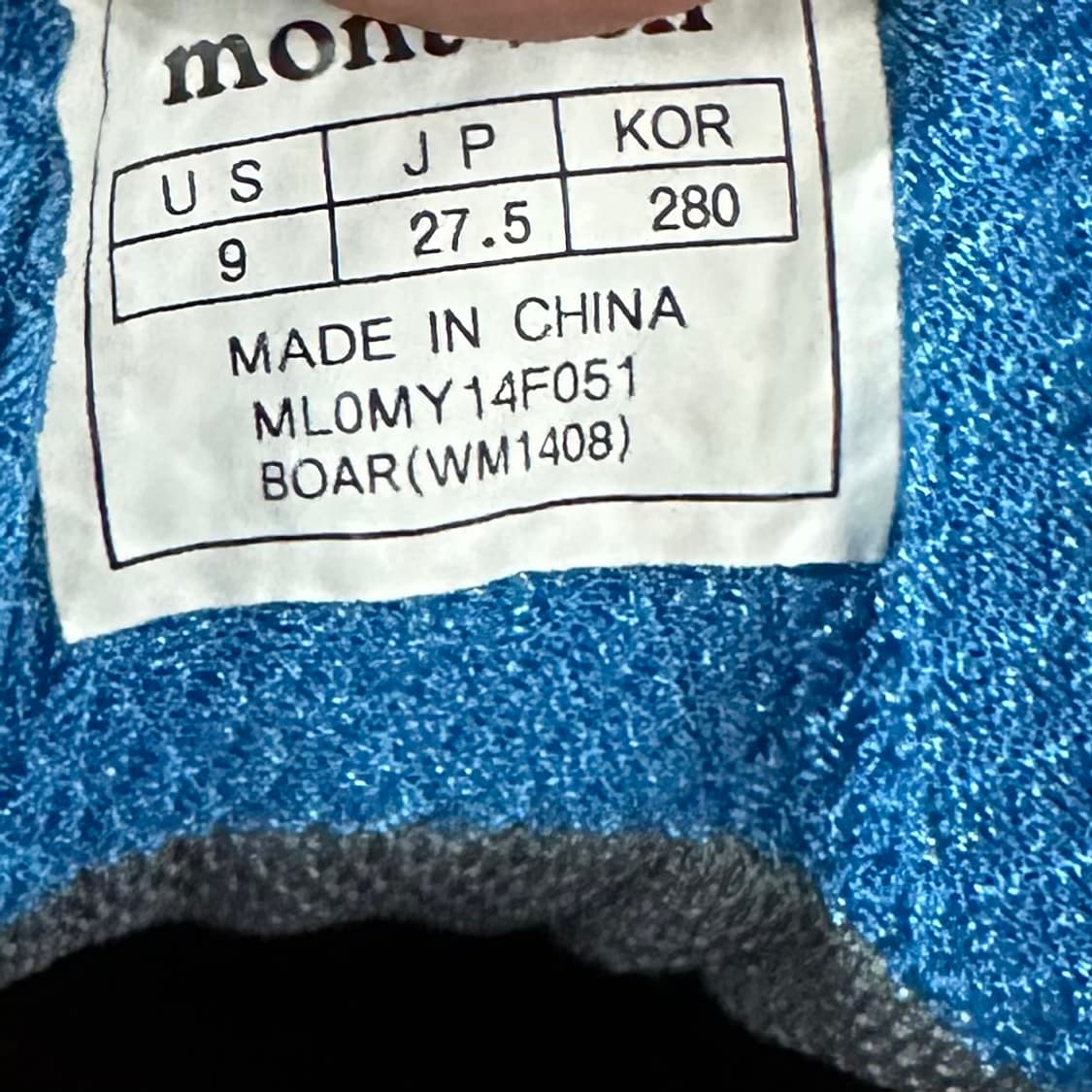 280) 몽벨 트레킹화 남성 남자 등산화 블루 상품이미지9