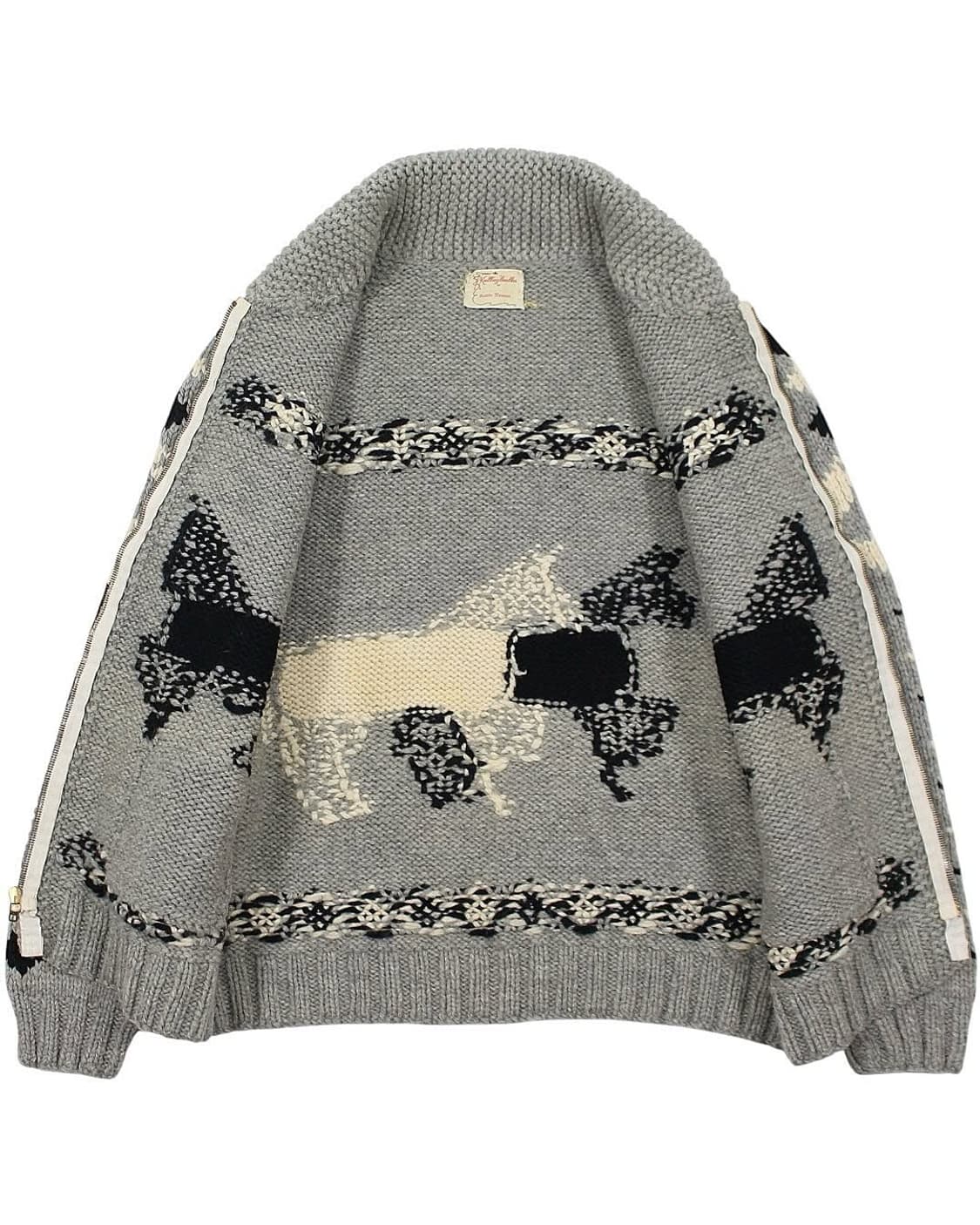 1960s 울 코위찬 집업 스웨터 빈티지 캐나다 상품이미지3