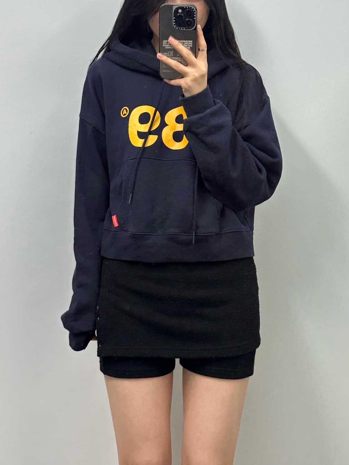 939 아카이브볼드 빅로고 네이비 후드티 상품이미지1