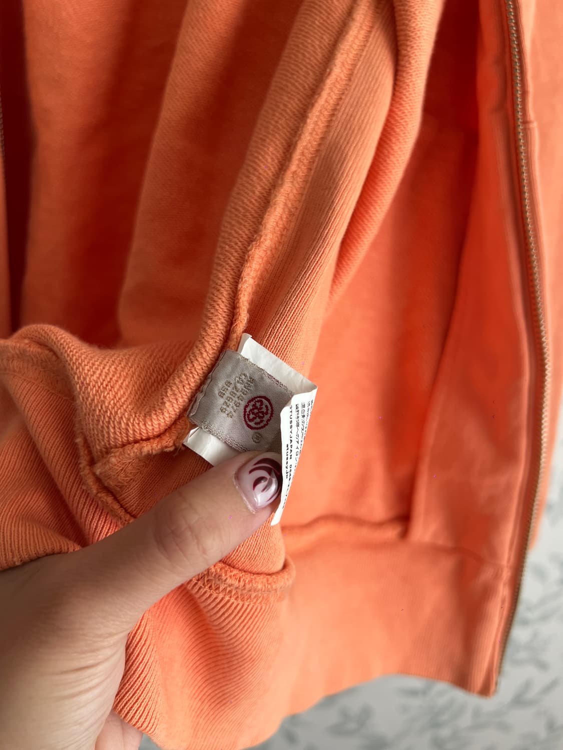 스투시 패치 워크 후드집업 오렌지 M 상품이미지8