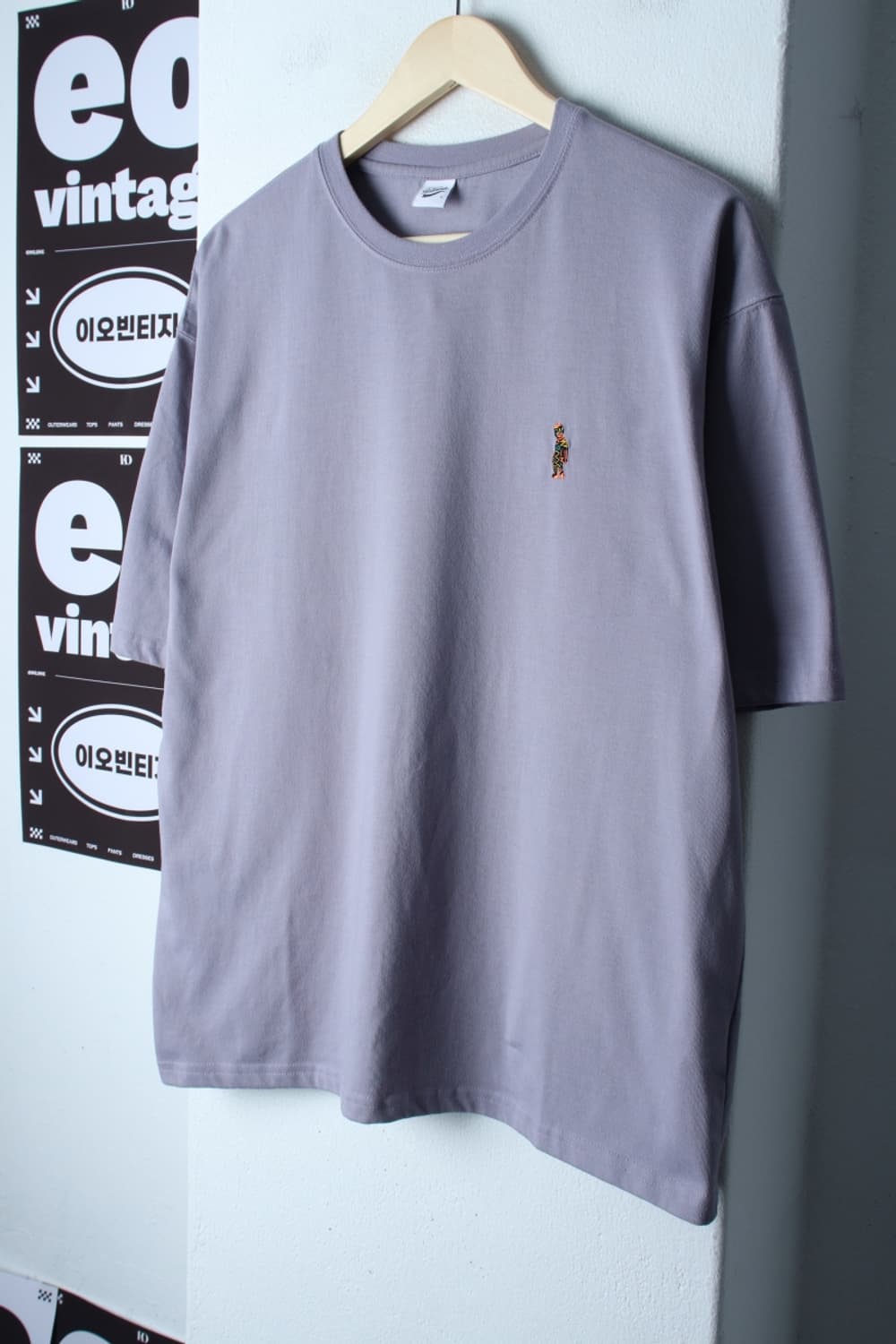 (L-XL) 파르티멘토 반팔 티셔츠 오버핏 퍼플 올드스쿨-H32576 상품이미지1