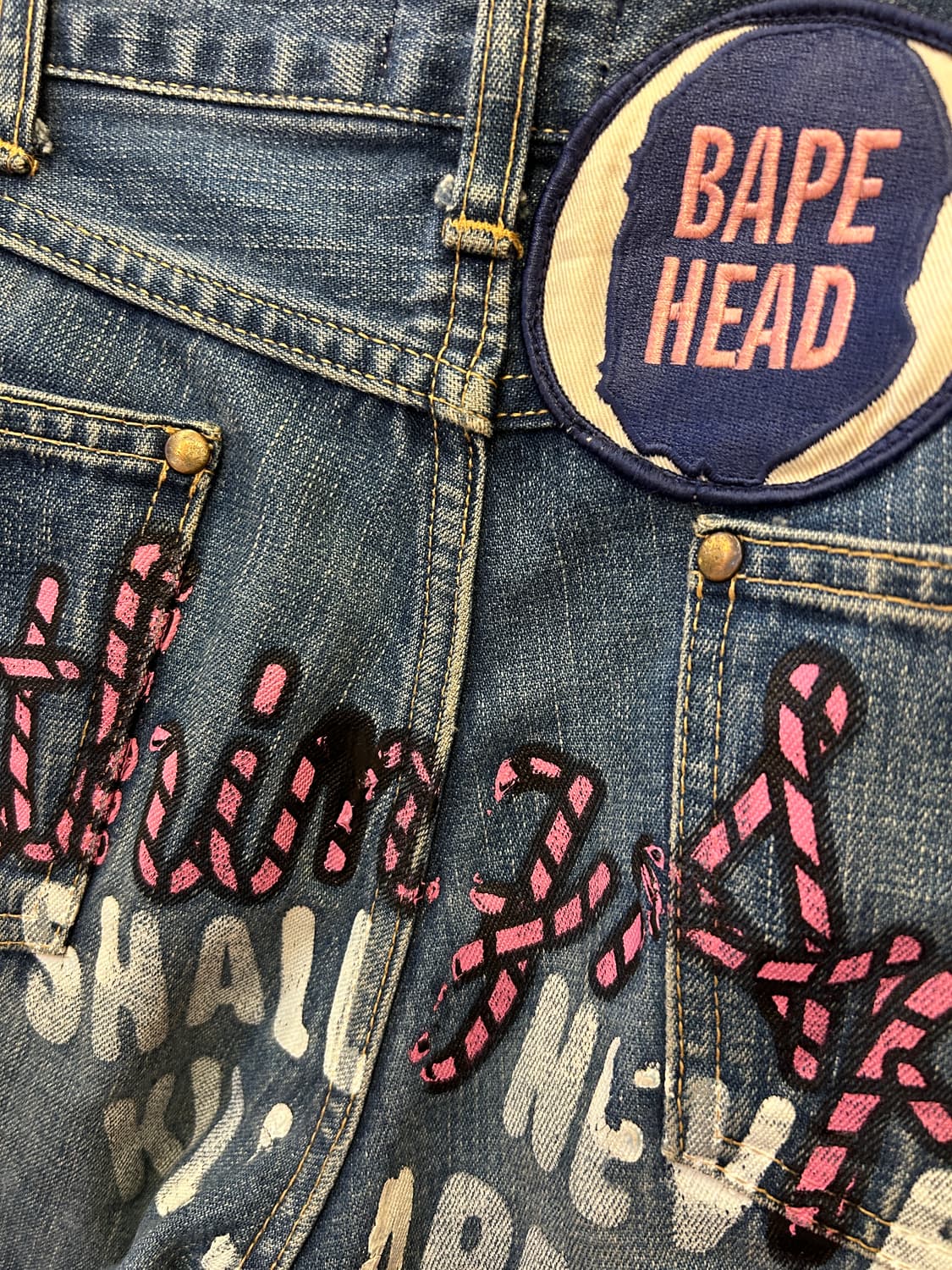 베이프 워싱 데님 팬츠 상품이미지4