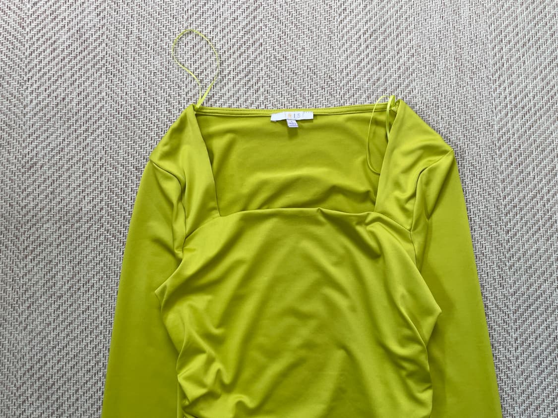 빈티지 iris 레이스 셔링 드레이프 탑  상품이미지4