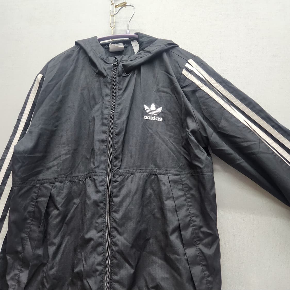 아디다스 삼선 락업 후드 바람막이 자켓 M 상품이미지3