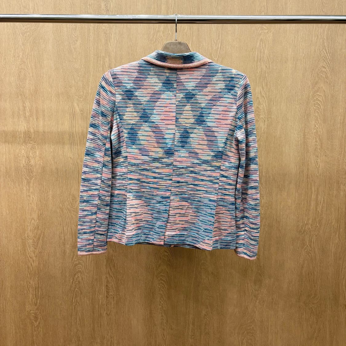 미쏘니 테일러드 자켓 핑크 파이핑 패치 포켓 디테일 핑크 상품이미지3