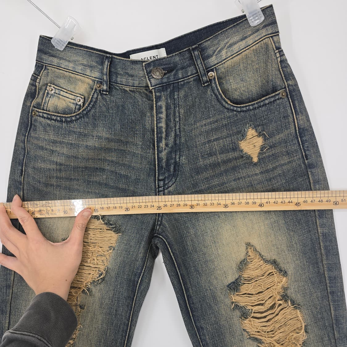 ACLENT 부츠컷 데님 팬츠 라이트블루 S 상품이미지4