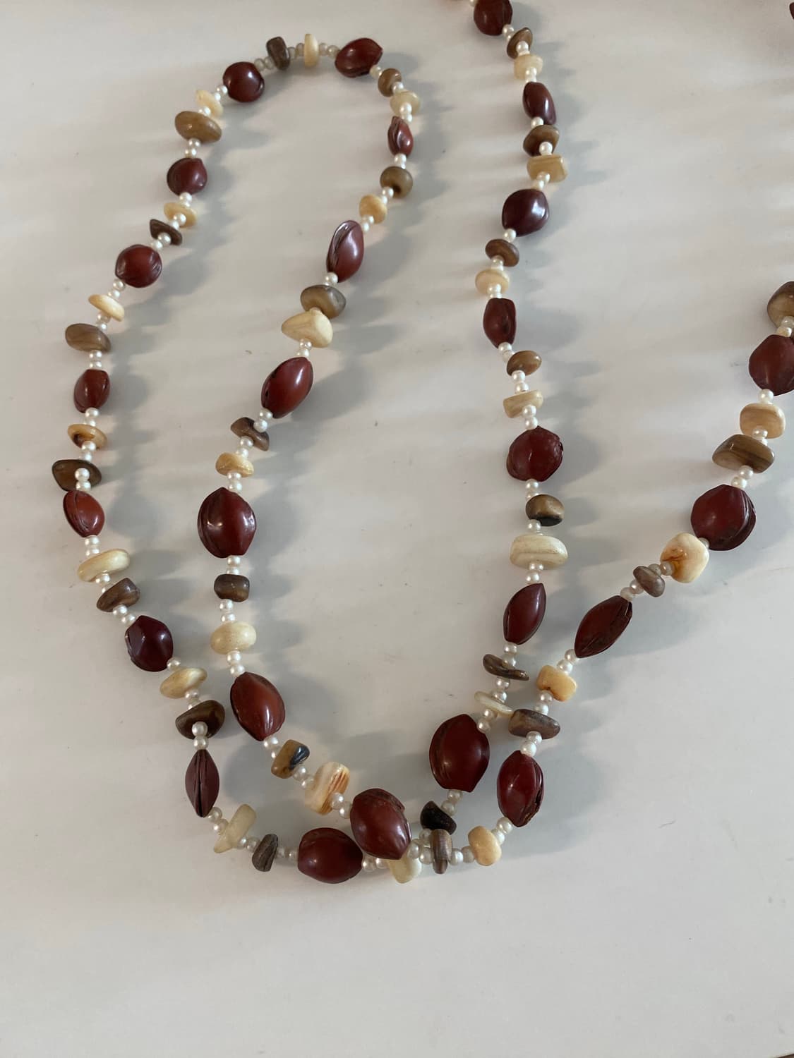 천연 씨앗 비즈 목걸이 롱 네크레스 빈티지 상품이미지4