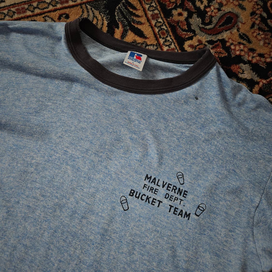 🌊90s USA made Russell ringer Tee 싱글스티치 상품이미지4