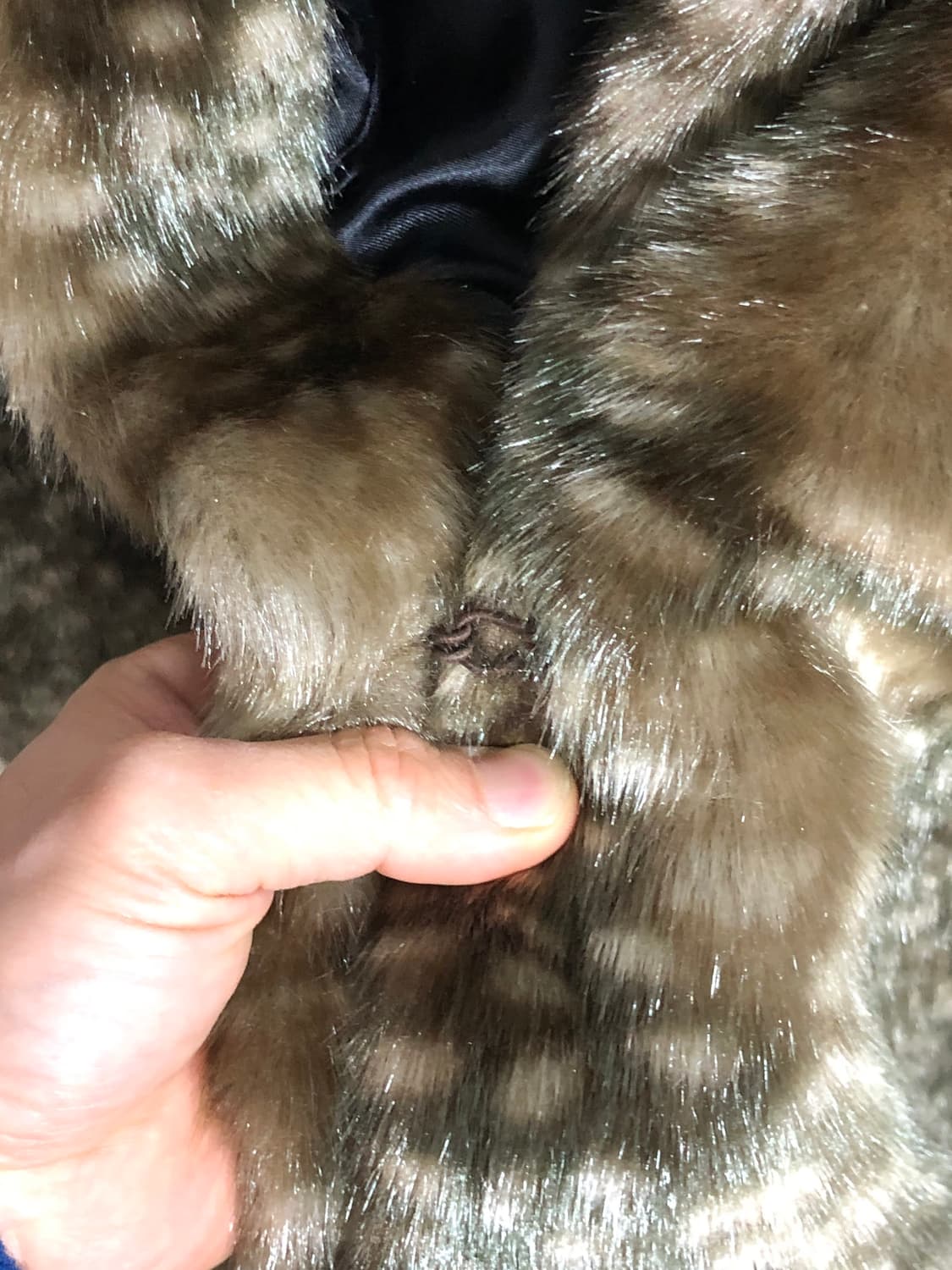 여성용 브라운 페이크 퍼 자켓 코트 55-66 사이즈 상품이미지3