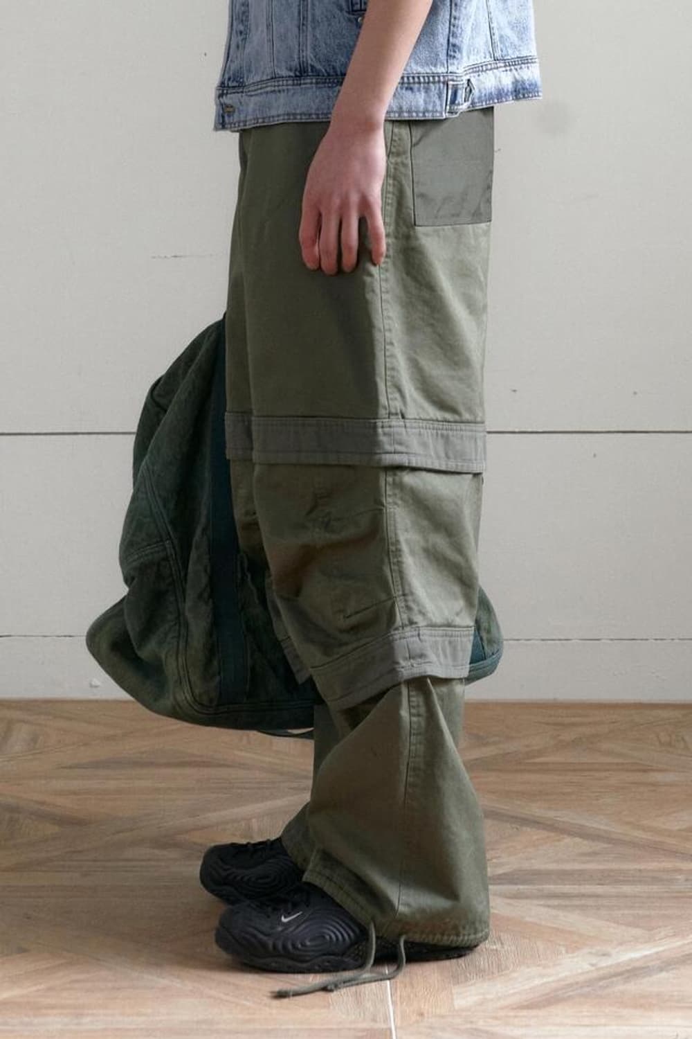 [2] 파 아카이브 레이어드 워크 팬츠 올리브 상품이미지3