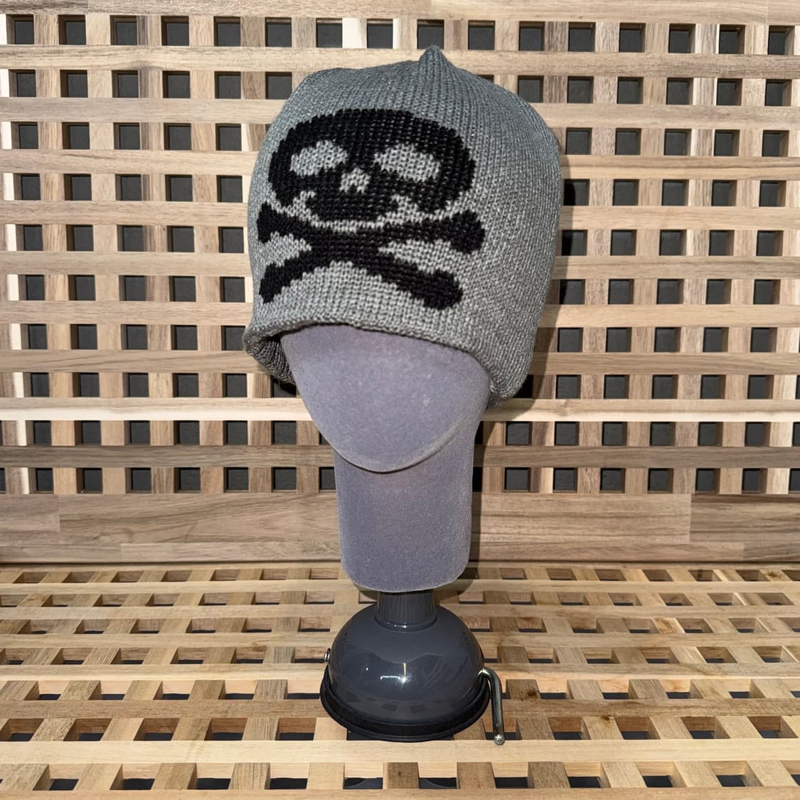 빈티지 스컬 자카드 비니 상품이미지2