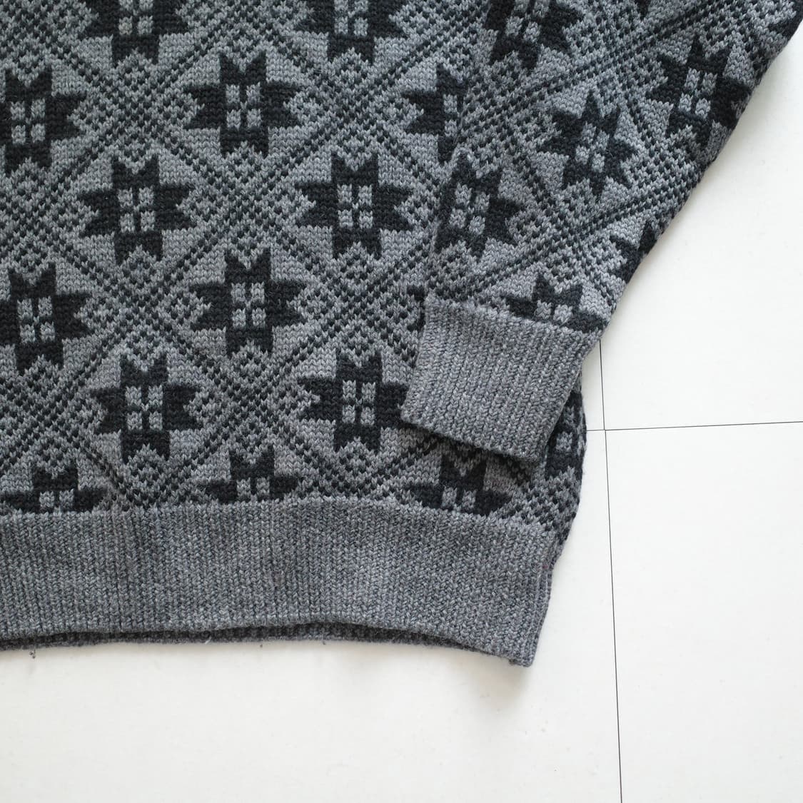 90s 올드 갭 GAP 눈꽃 패턴 울 스웨터 상품이미지5