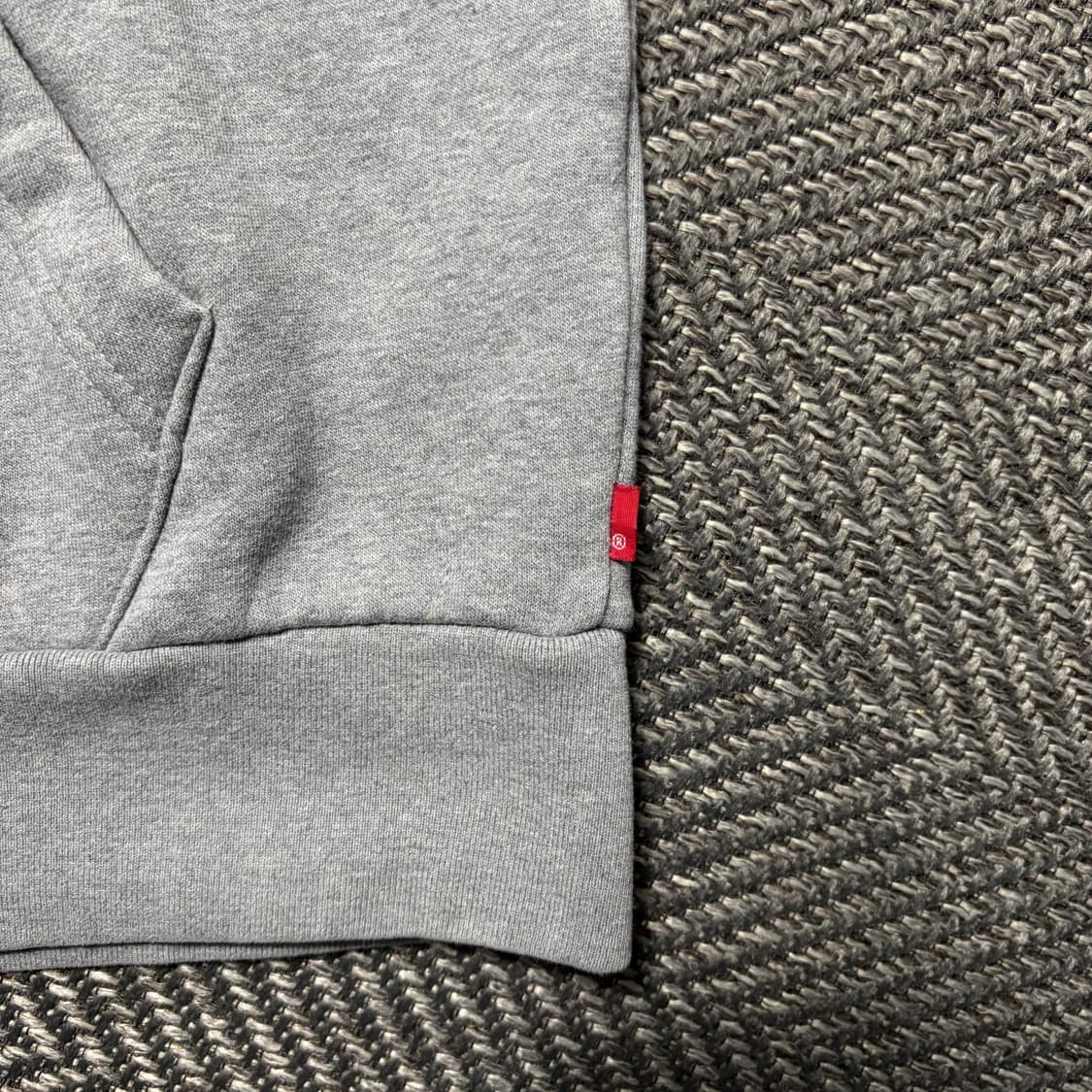 리바이스 빅로고 그레이 후드집업(M) 상품이미지5
